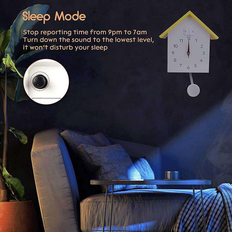 Quartz Wall Clock Modern Bird Hanging Watch Decoration Alarm Clocks A