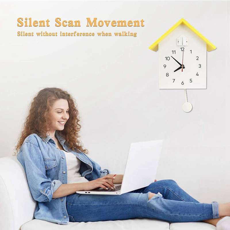 Quartz Wall Clock Modern Bird Hanging Watch Decoration Alarm Clocks A