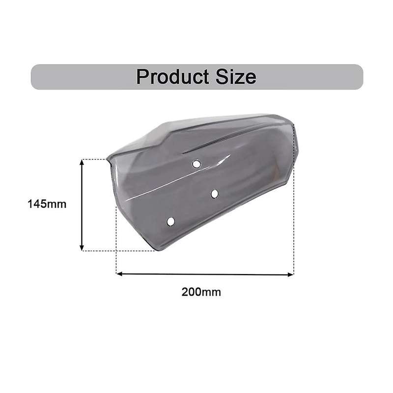 Motorcycle Handguard Hand Shield Protector Windshield Gray