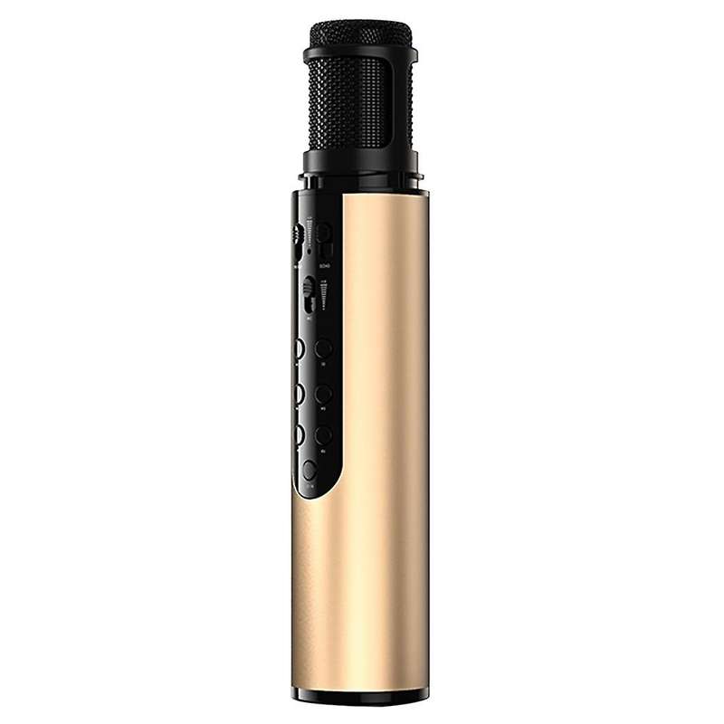 Bluetooth Karaoke Audio Integrated Live Handheld Home Mic K1 Gold