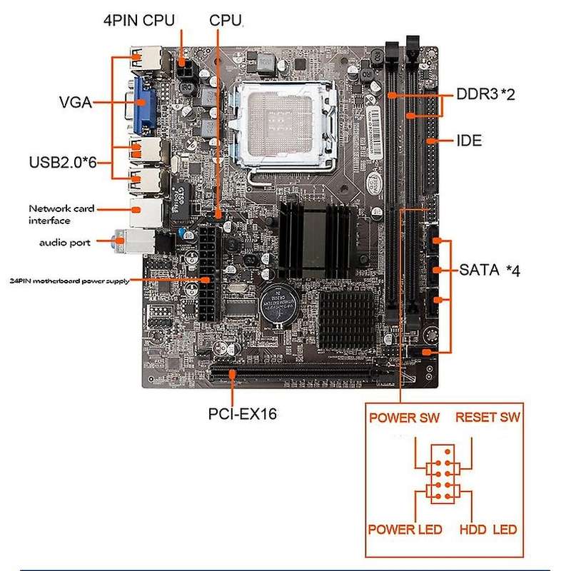 G41 Computer Motherboard Lga775-pin Home Office Desktop Motherboard