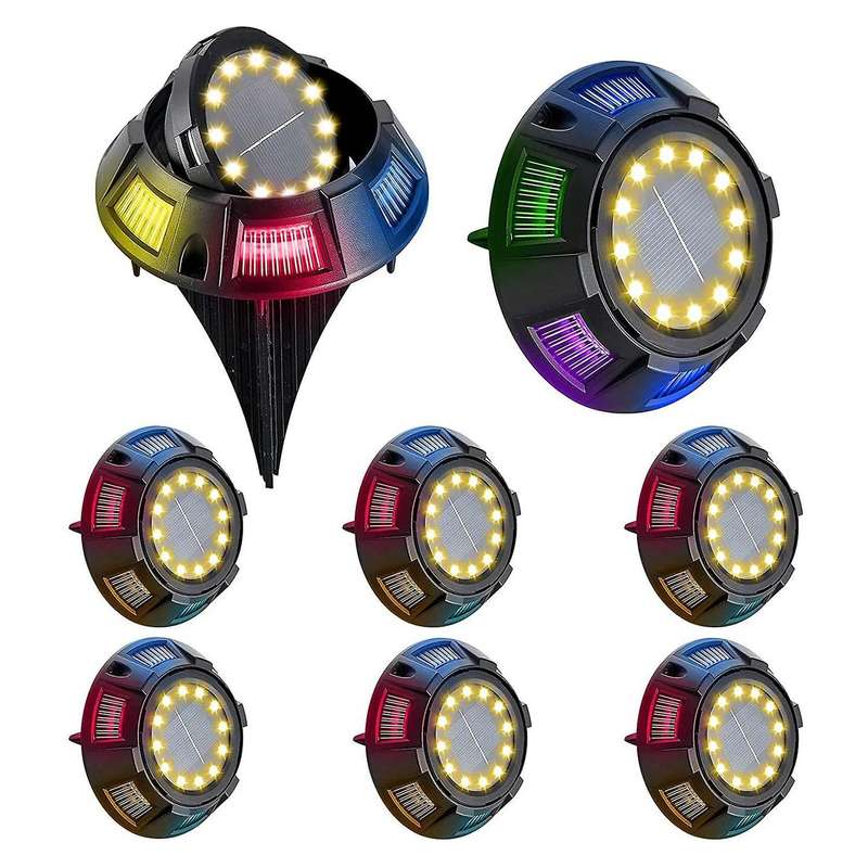 Solar Ground Lights 8pack for Patio Pathway Lawn Yard Deck Garden B