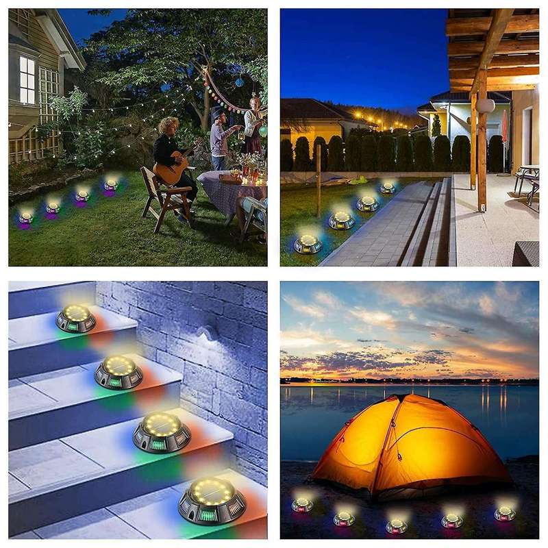 Solar Ground Lights 8pack for Patio Pathway Lawn Yard Deck Garden B