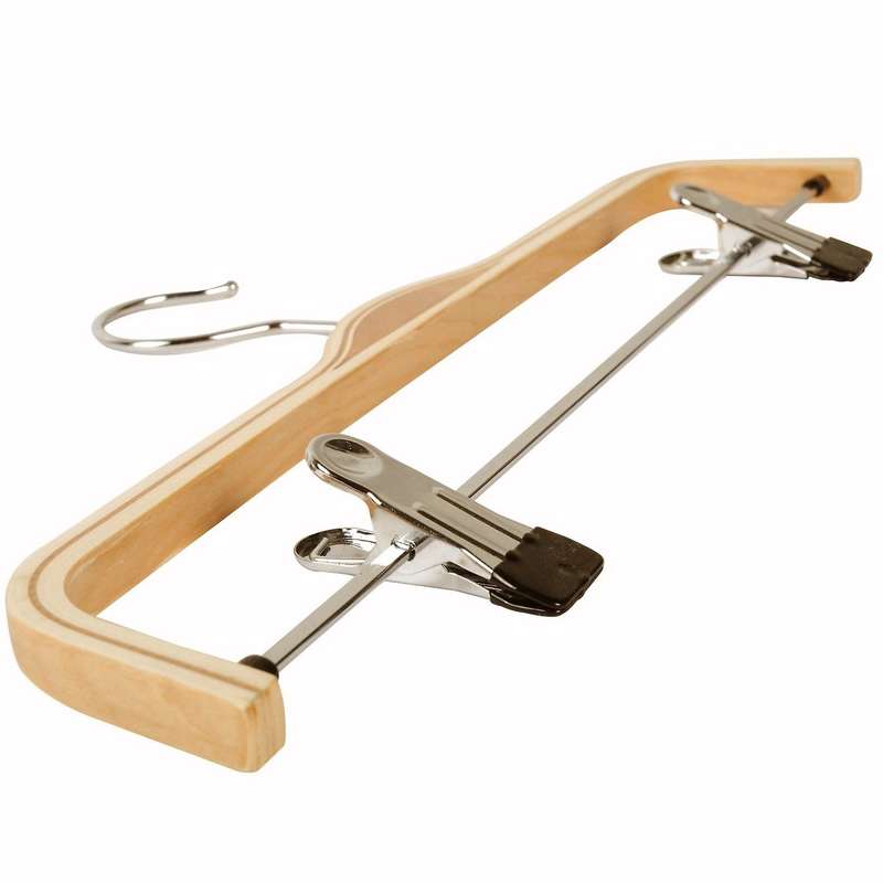20 Pack Wooden Trousers/skirt Hangers with Coat Clothes Hangers