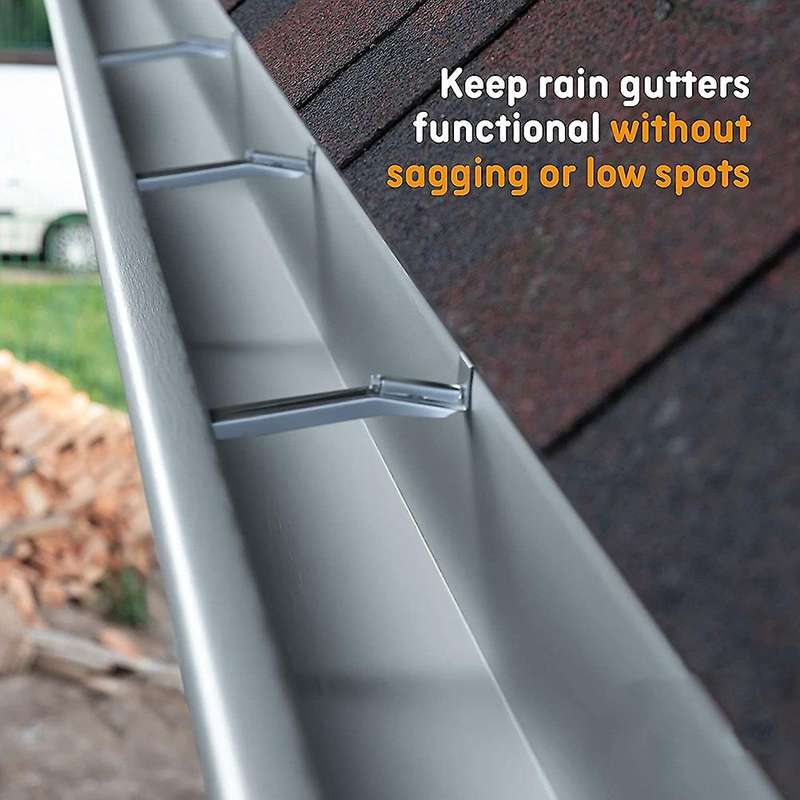 50 Pack - 5 Inch Gutter Clips with Drill Bit -bracket Clips