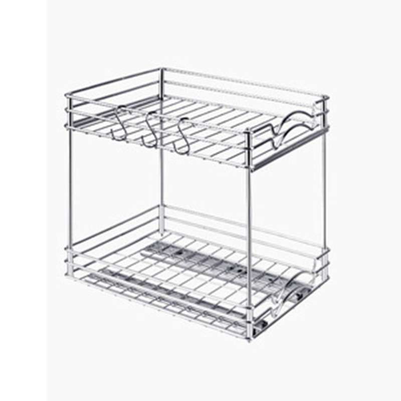Pull Out Spice Rack Organizer for Cabinet,heavy Duty Double Rack 23cm