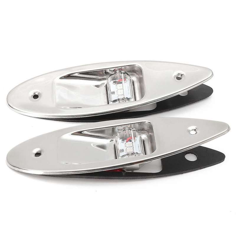 2pcs Led 12v Navigation Light Waterproof Red Green Marine Signal Lamp