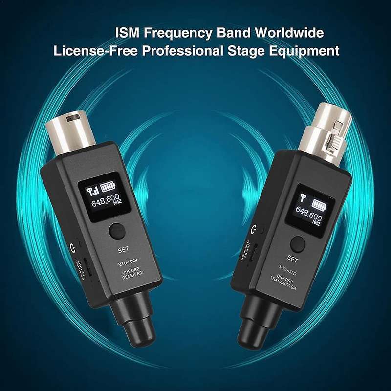 Microphone System Transmitter Receiver for Dynamic Microphones