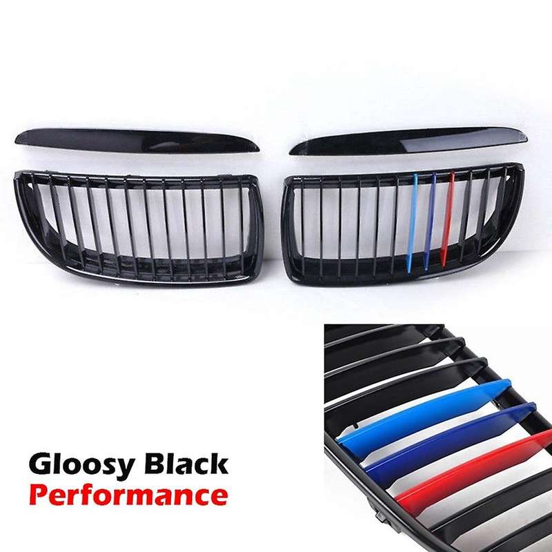Front Hood Kidney Mesh Grills For-bmw 3 Series E90 E91 05-08 M Style