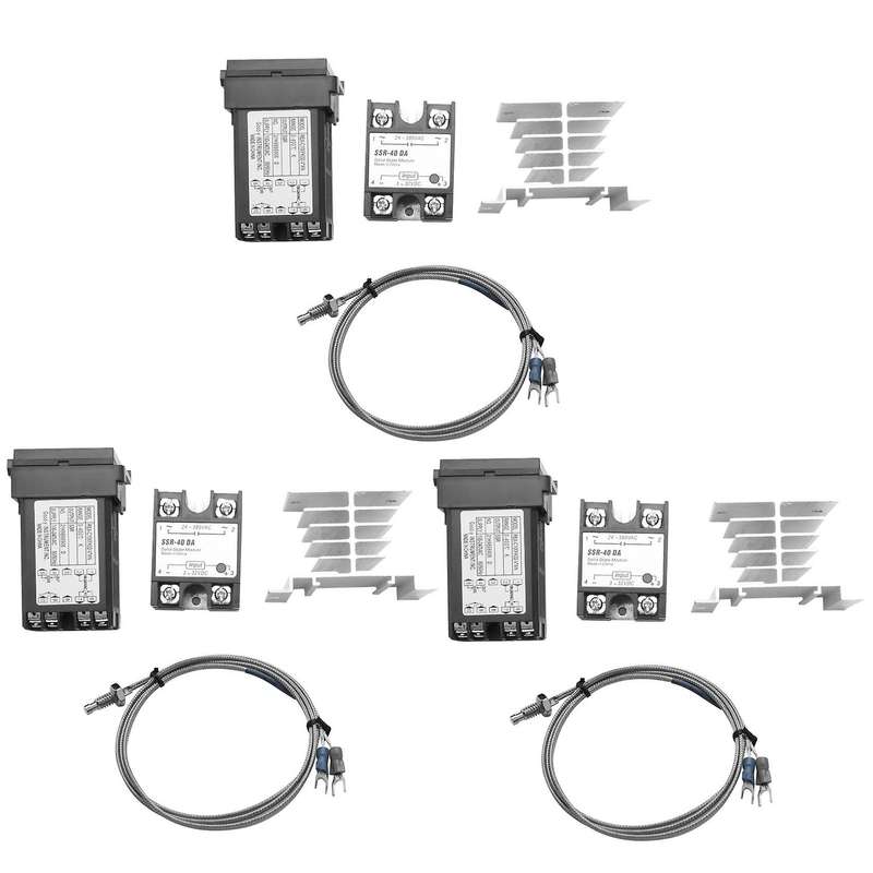 Temperature Controller + Max.40a Ssr + K Thermocouple + Heat Sink