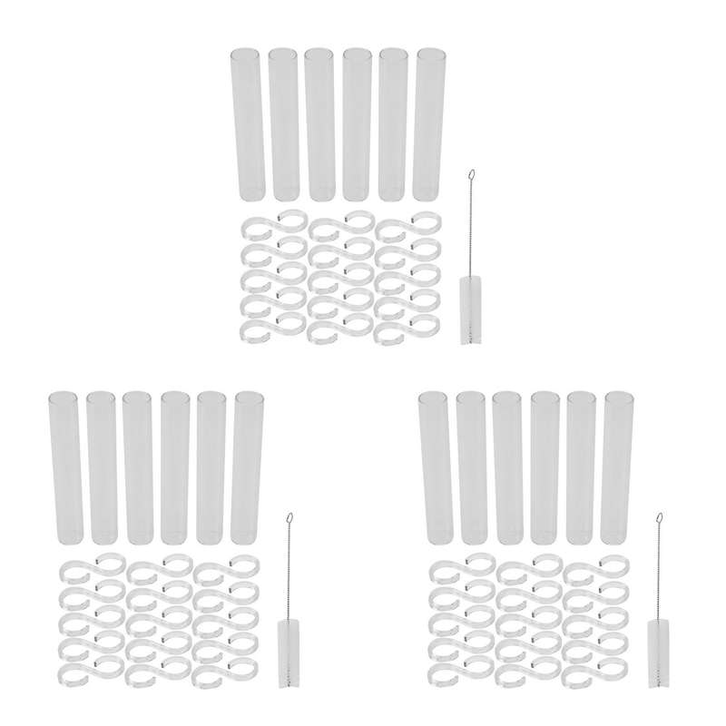 18 Glass Tubes Shape Hanging Hydroponic Flower Plant Vase