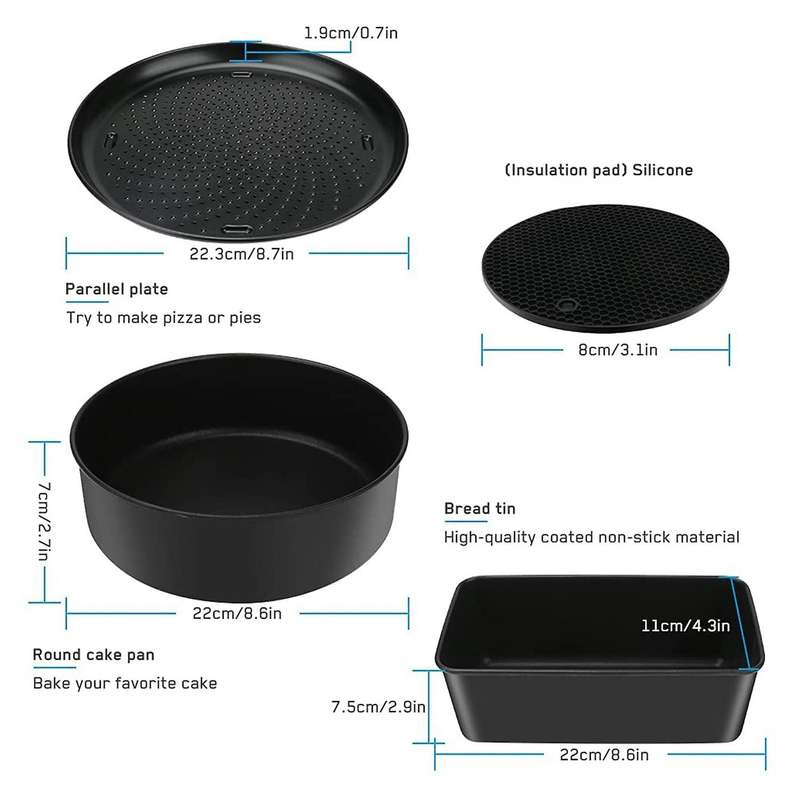 Air Fryer Bake Kit for 6.5qt & 8qt Ninja Foodi Pressure Cooker