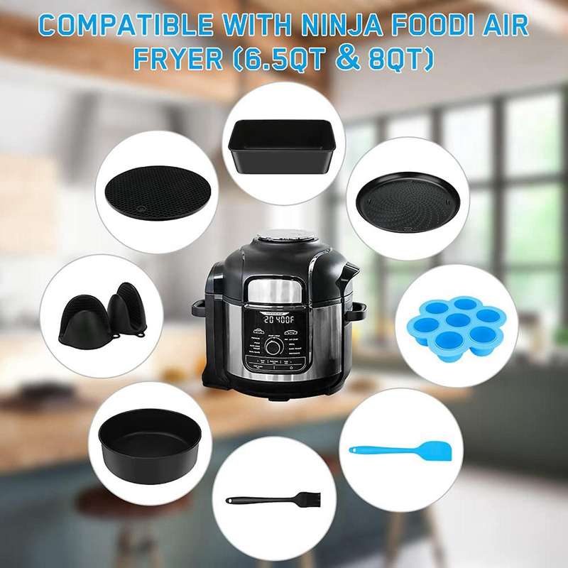 Air Fryer Bake Kit for 6.5qt & 8qt Ninja Foodi Pressure Cooker