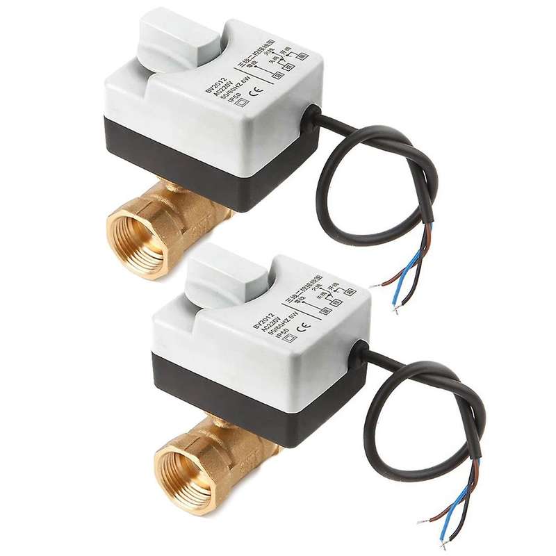 Ac220v Dn20 2 Way 3 Wires Motorized Ball Valve Electric Actuator