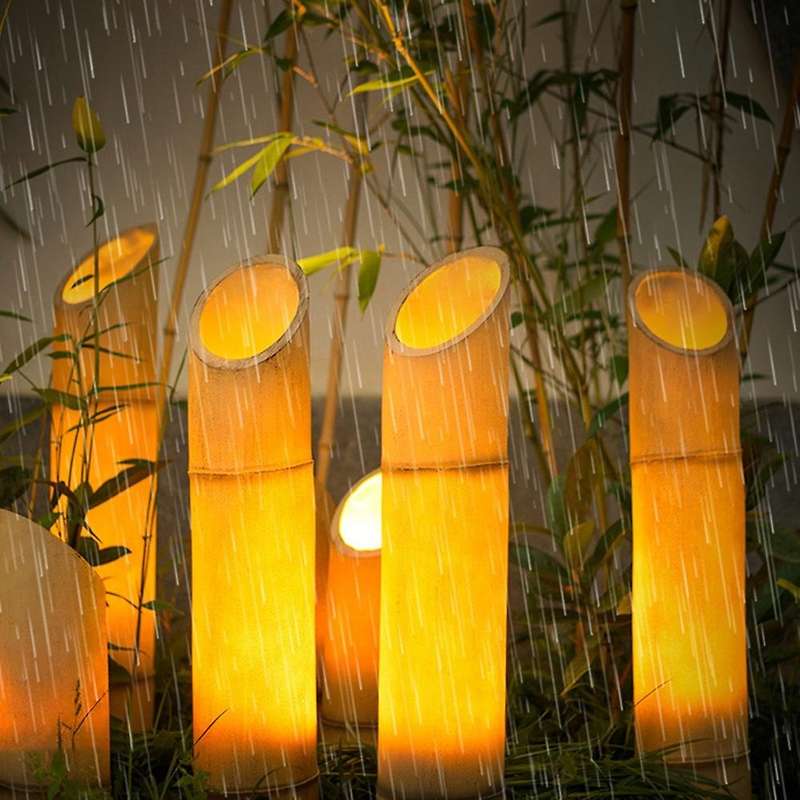 Simulation Led Bamboo Lawn Lamp Garden Waterproof Tourism Decor 1
