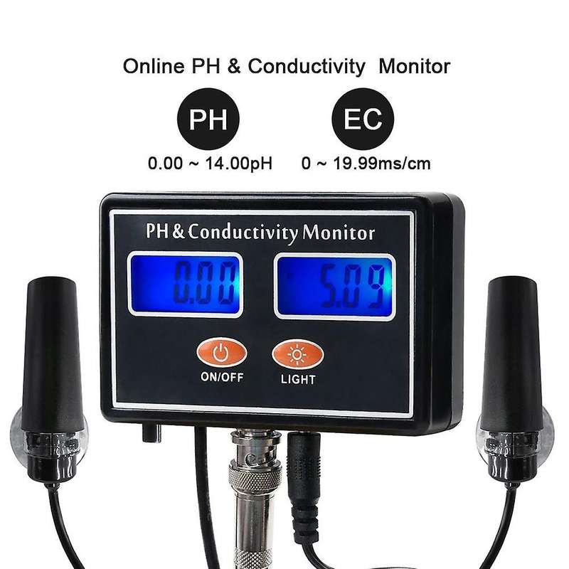2 In 1 Digital Ph Water Quality Tester for Fish Tank Aquarium Us Plug