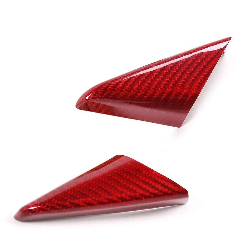 Car Real Carbon Fiber Inner A Pillar Triangle Decoration Frame Cover