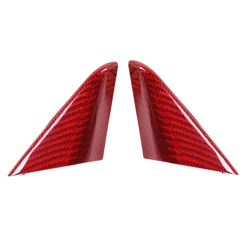 Car Real Carbon Fiber Inner A Pillar Triangle Decoration Frame Cover