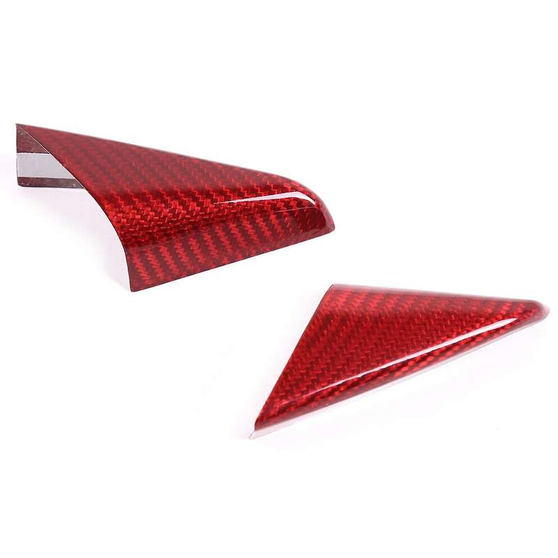 Car Real Carbon Fiber Inner A Pillar Triangle Decoration Frame Cover