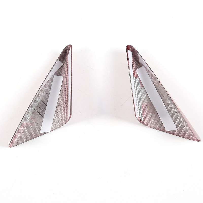 Car Real Carbon Fiber Inner A Pillar Triangle Decoration Frame Cover
