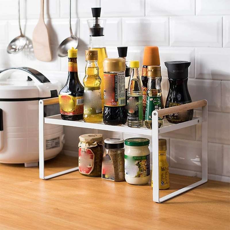 Japanese-style Wrought Iron Layered Storage Rack Removable Stand