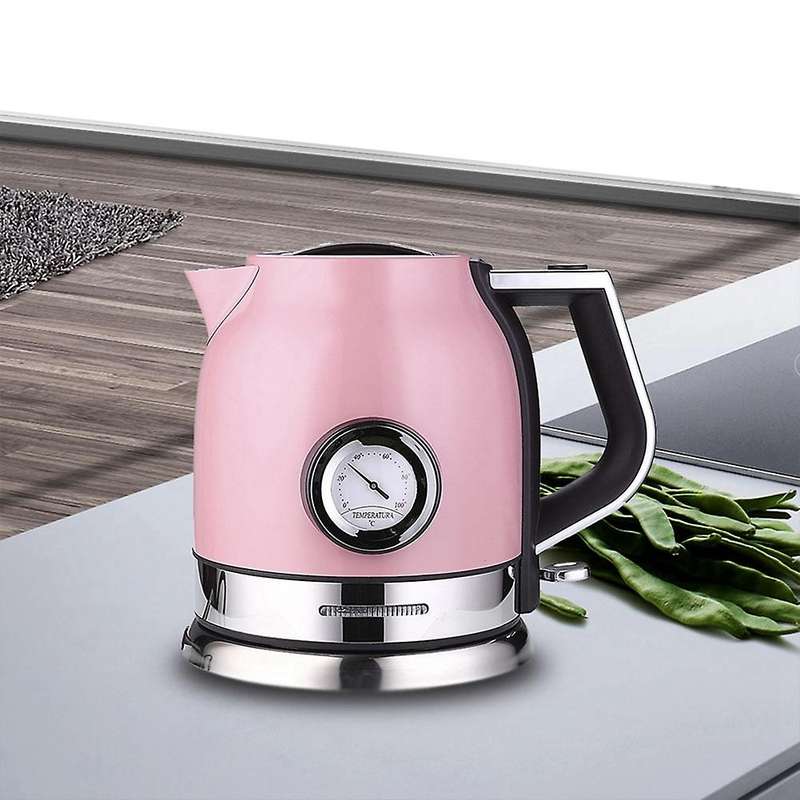 Kitchen Tea Coffee Thermo Pot with Temperature Display Pink Eu Plug