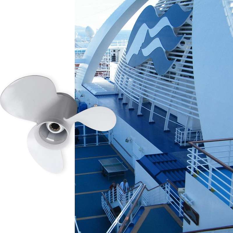 Propeller for Yamaha 20-30hp Aluminum Alloy 3 Blade Black 10 Spline