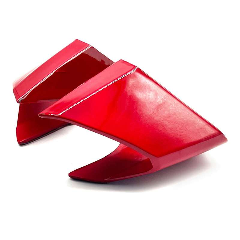 2pcs Red Motorcycle Wing Protector Fairing Winglets Fin Trim Cover