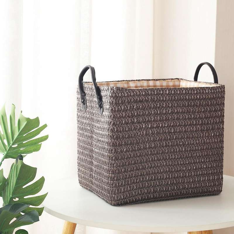 4pcs Japanese Clothes Storage Box Desktop Storage Box(coffee Color)