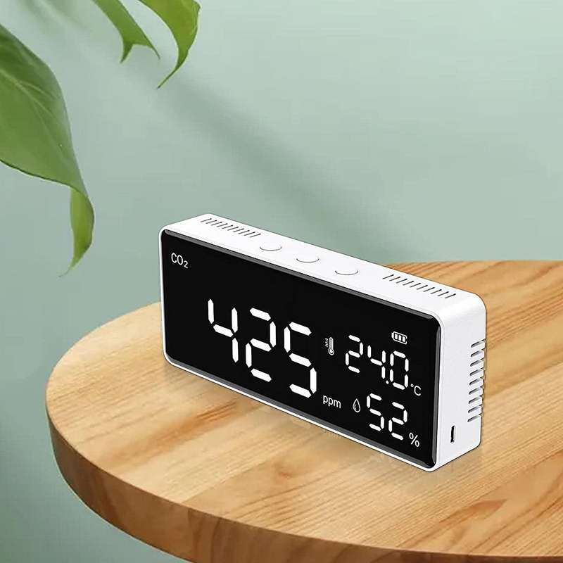 Intelligent Air Quality Detector Carbon Dioxide Temperature Monitor