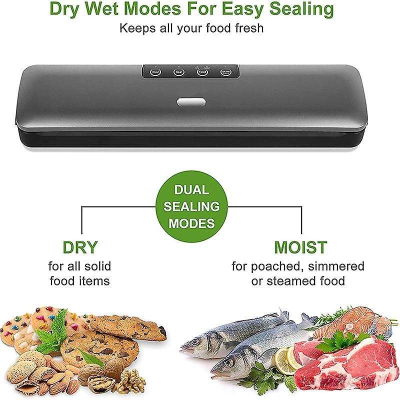 With 15 Free Bags &hose,vacuum Sealer for Dry&wet Food,60 Kpa,us Plug