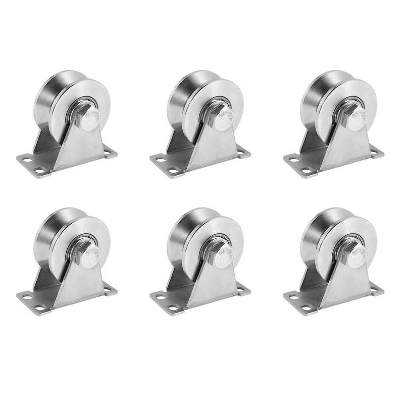 6-pack V-type Stainless Steel Pulley Block Mute Bearings
