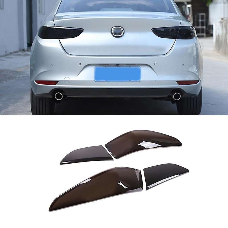 4pcs Car Smoked Black Rear Tail Light Decor Cover Taillight Lamp Trim