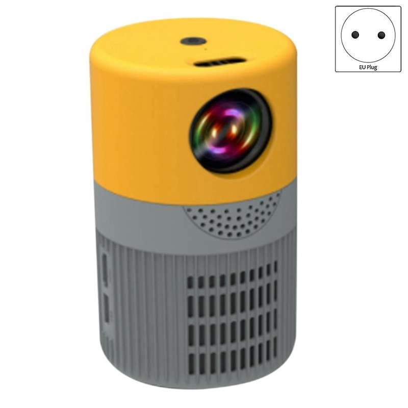 Yt400 Led Mobile Video Projector Home Theater (yellow-gray)-eu Plug