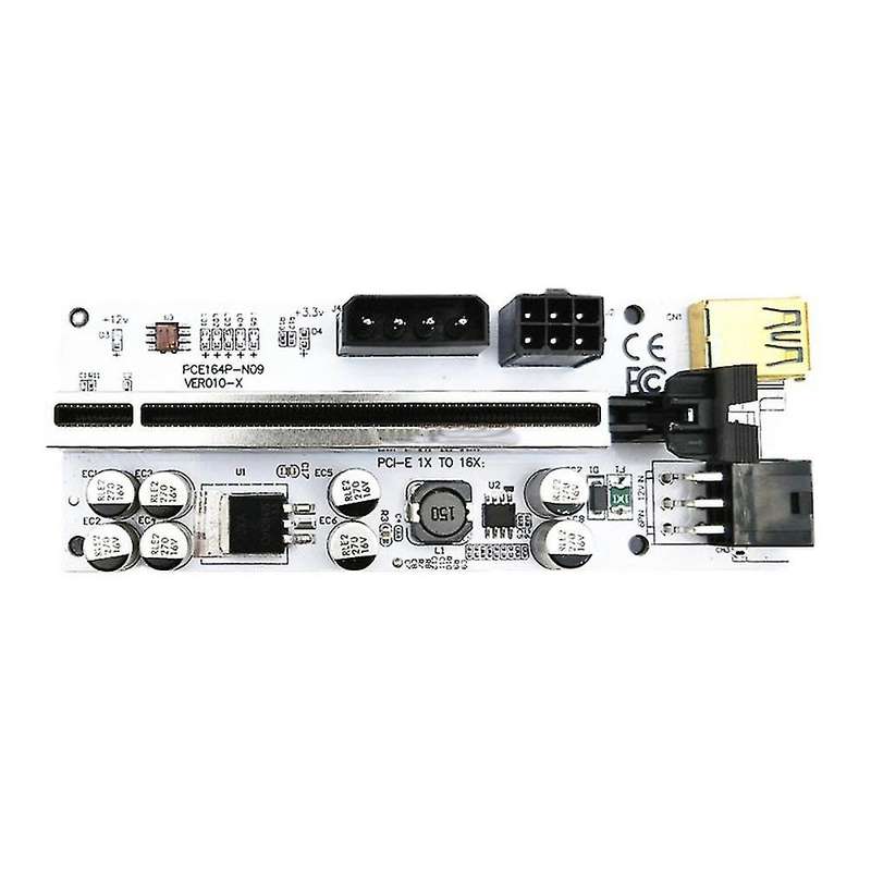 6pcs Ver010-x Pcie Riser Pci-e X1 to X16 Graphics Card Cable,red