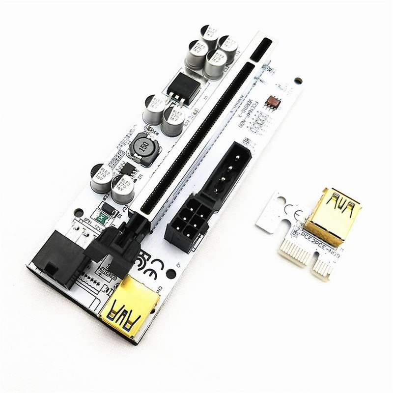 6pcs Ver010-x Pcie Riser Pci-e X1 to X16 Graphics Card Cable,red