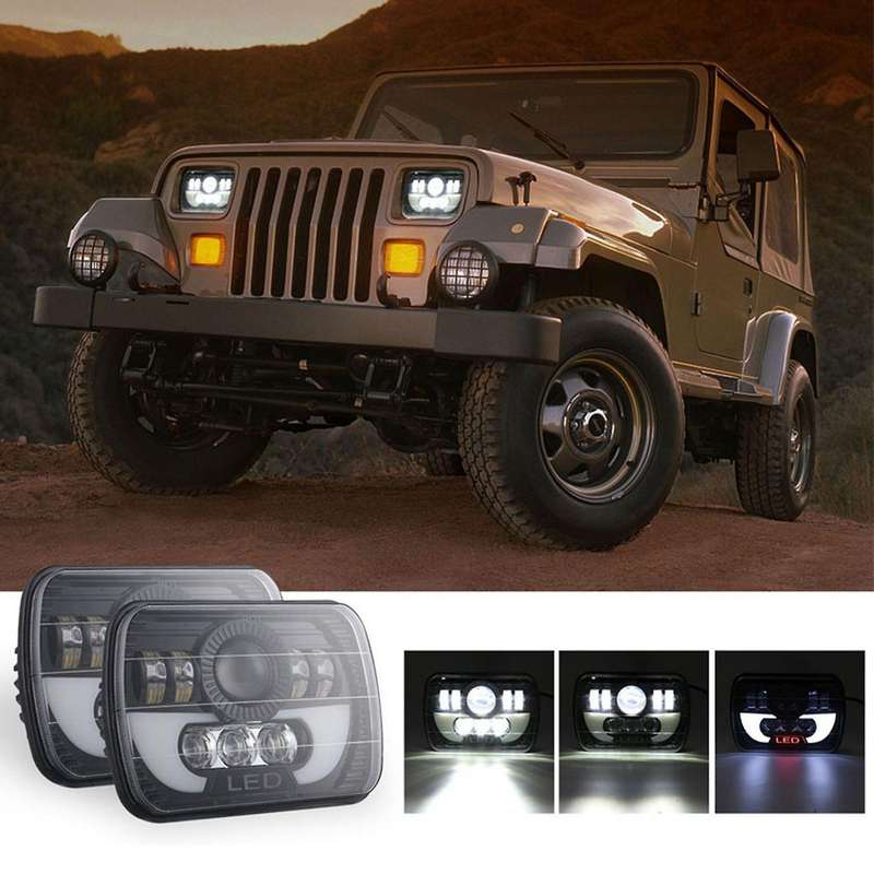5x7 Inch Square 7 Inch Led Headlight for Suzuki Samurai Jeep Wrangler