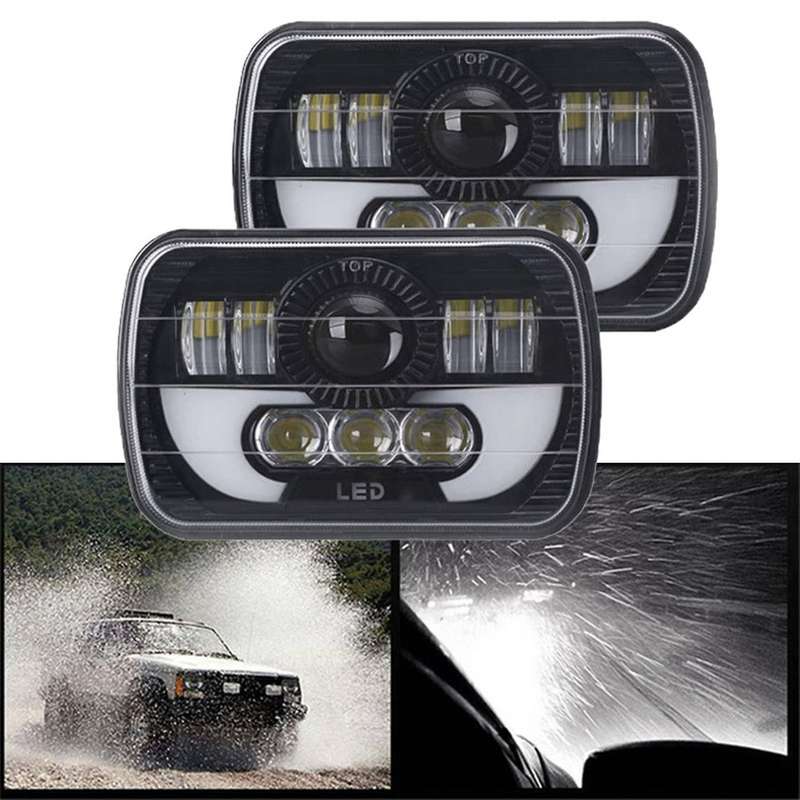 5x7 Inch Square 7 Inch Led Headlight for Suzuki Samurai Jeep Wrangler
