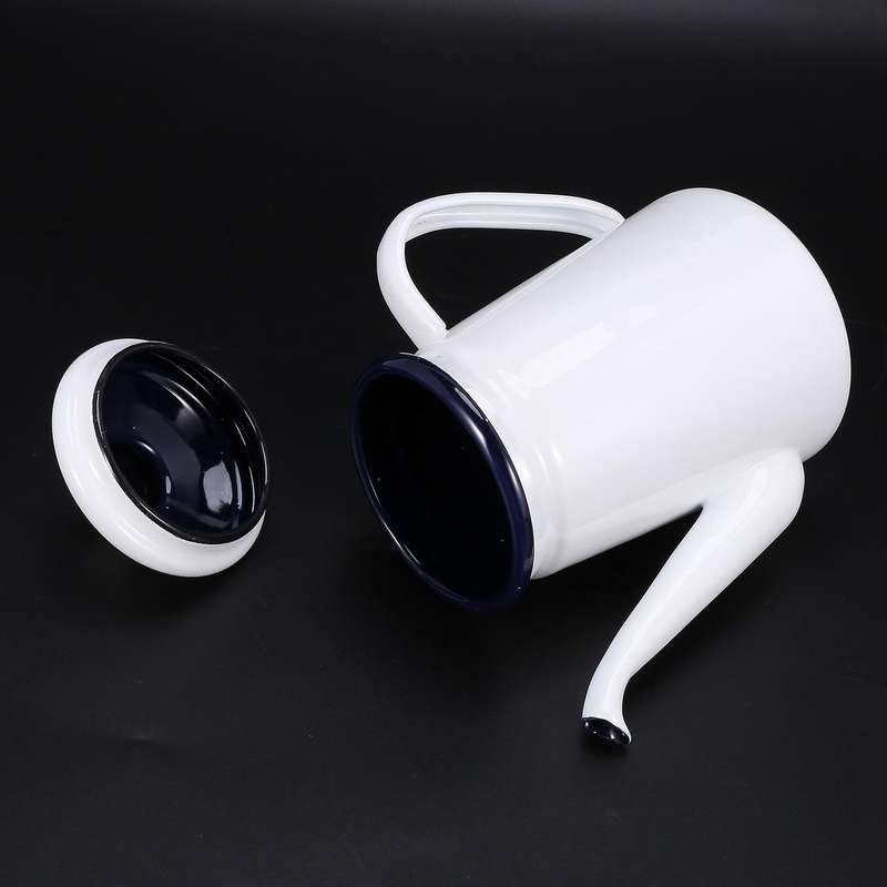 1.1l Enamel Coffee Pot for Gas Stove and Induction Cooker White