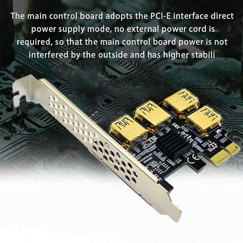 Pcie 1x to 4 Pci-express Adapter+ver009s Riser Card