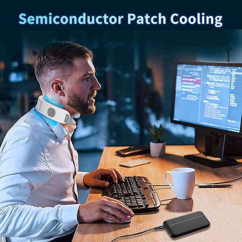 Neck Fan, Neck Air Conditioner, 3 Cooling Plates, Portable Neck Fan