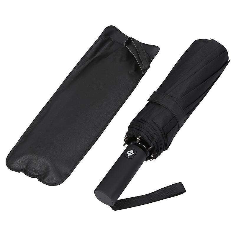 3x 12 Ribs Windproof Travel Umbrella with Ptfe Canopy(black)