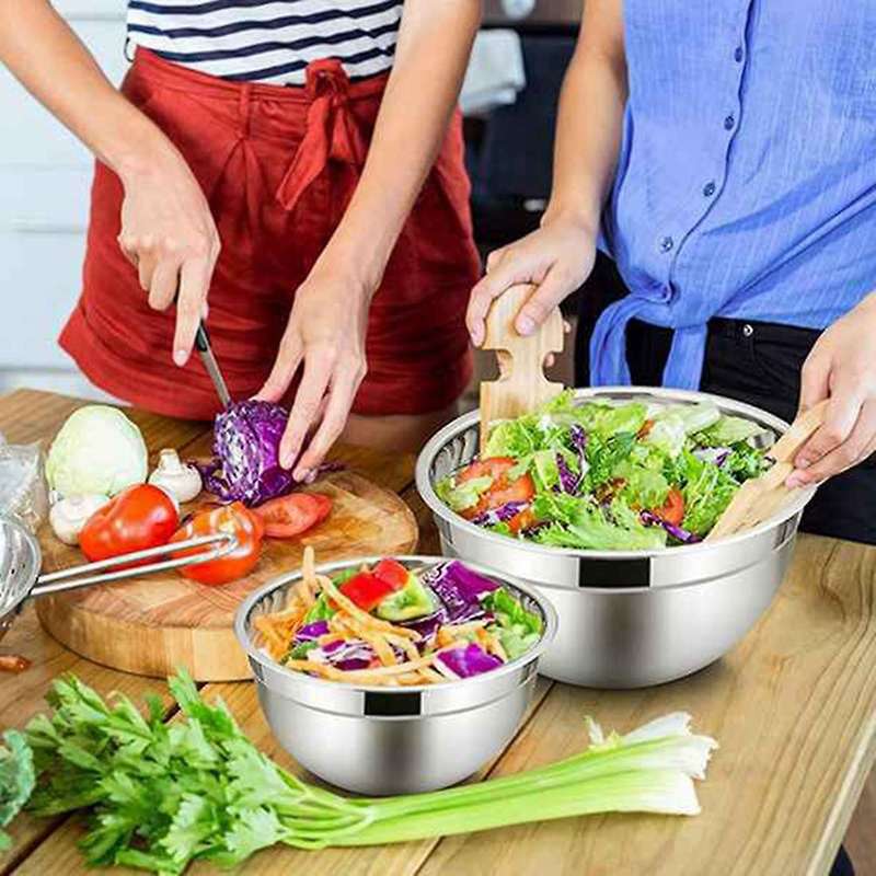 Mixing Bowl, Stainless Steel Mixing Bowls with Airtight Lid