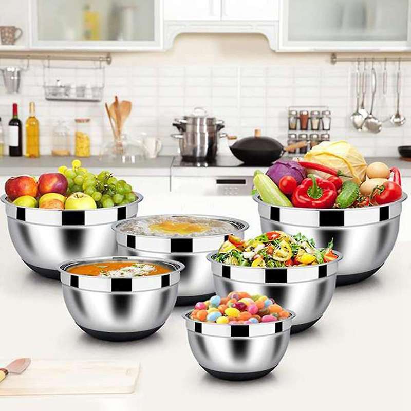 Mixing Bowl, Stainless Steel Mixing Bowls with Airtight Lid