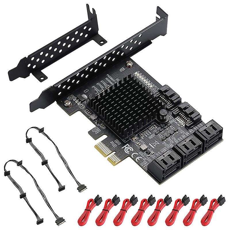 8 Ports ,pcie X1 Non Raid Controller Card for Sata Iii 6g Hard Drives