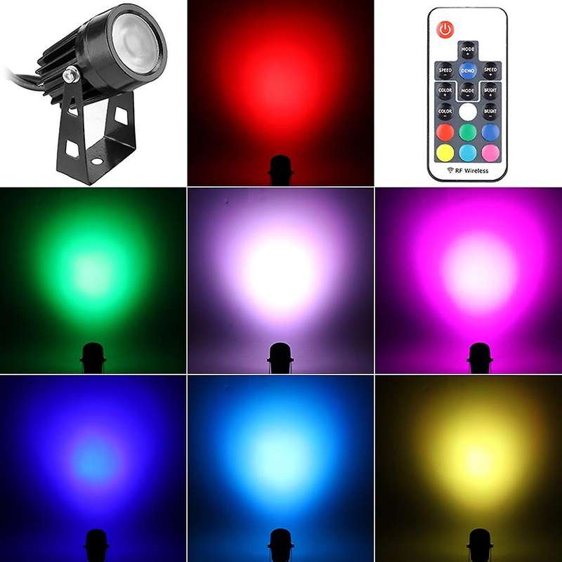 4 In 1 Led Rgb Garden Outdoor Spot Light Garden Lawn Lamp -uk Plug
