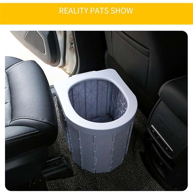 Portable Toilet Folding Commode Porta Potty Car Toilet Gray