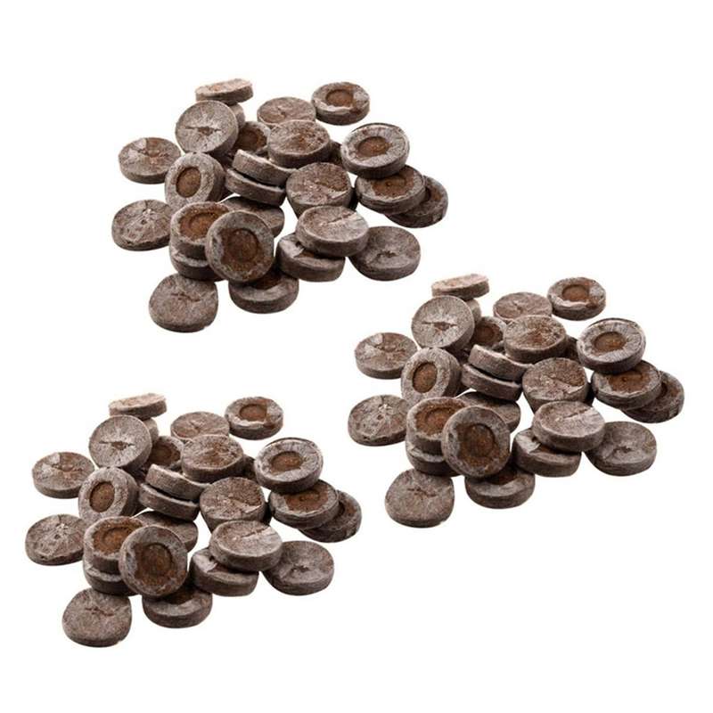 300pcs Plant Starting Soil Block Jiffy Seedling Plugs Garden Nursery