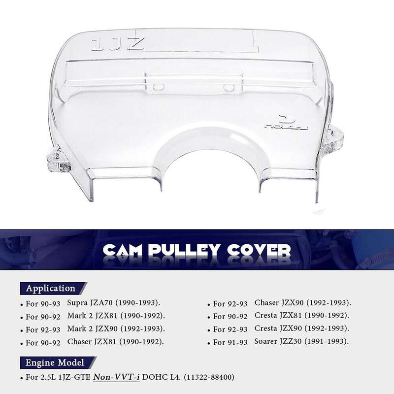 Clear Cam Gear Timing Belt Cover for Toyota Supra 1jz Soarer 86-96
