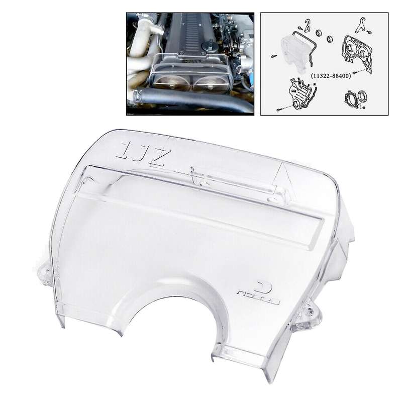 Clear Cam Gear Timing Belt Cover for Toyota Supra 1jz Soarer 86-96